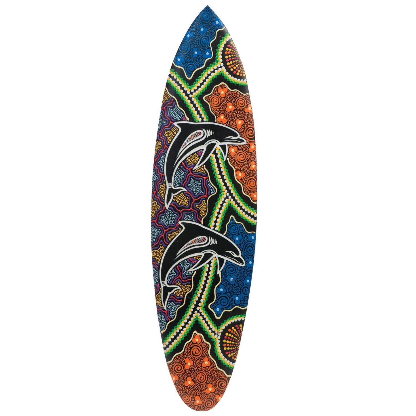 Ram Game Room Dolphin Surfboard in - Professional Wall Decor for Poker and Game Rooms