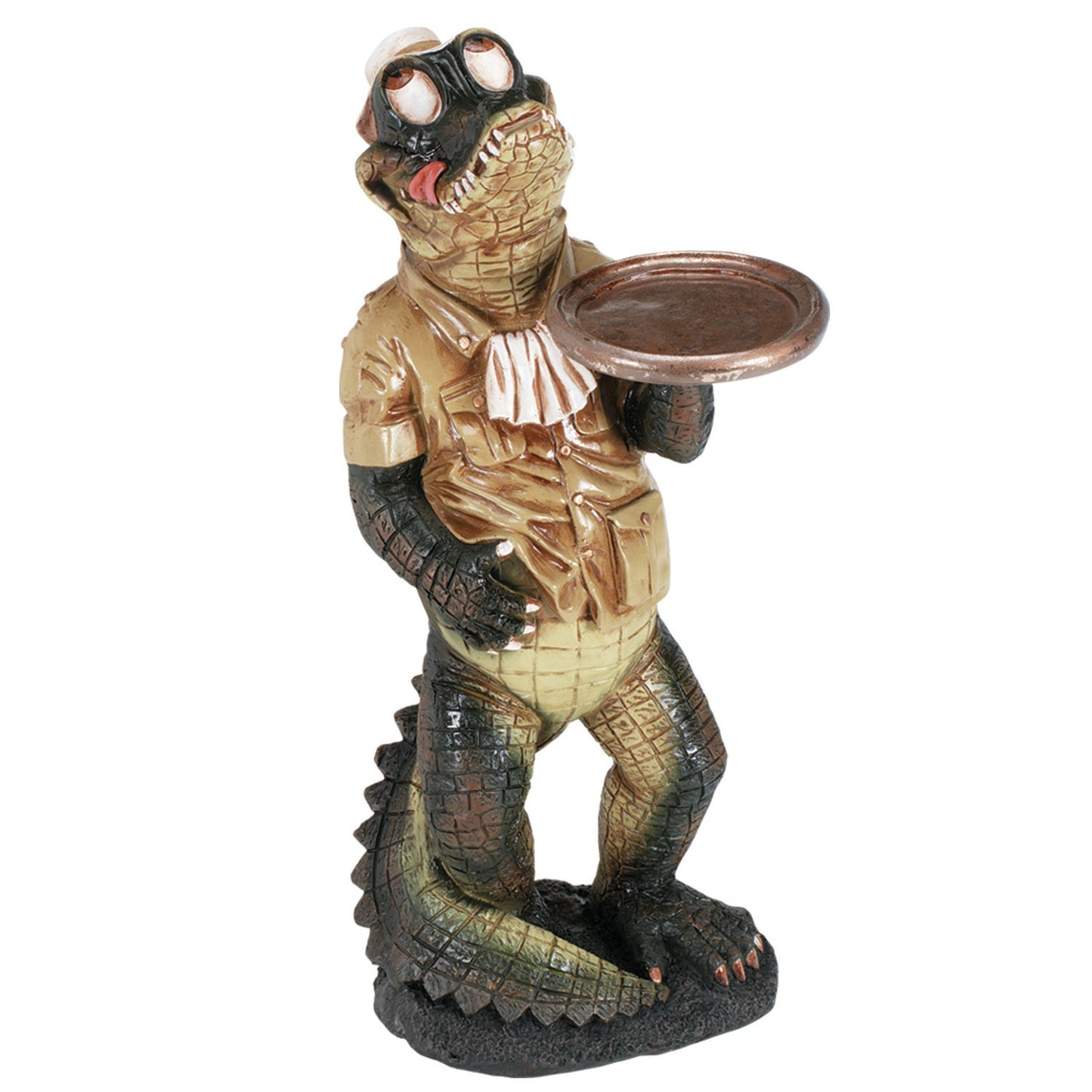 Ram Game Room Gator Waiter in - Professional Statue for Poker and Game Rooms