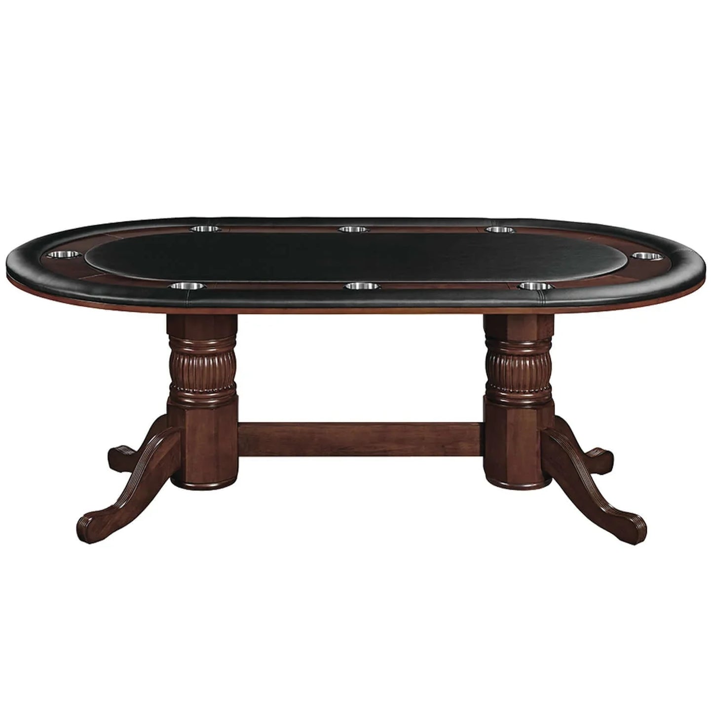 84 Inch Texas Hold'em Poker Table in Cappuccino Finish