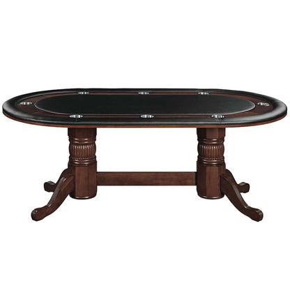 84 Inch Texas Hold'em Poker Table in Cappuccino Finish