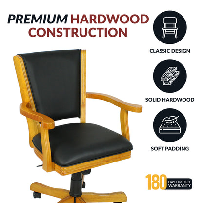 Kingston 48-in Convertible Gaming Table Set with 4 Arm Chairs