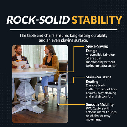 Montecito Dining and Game Table Set - Driftwood