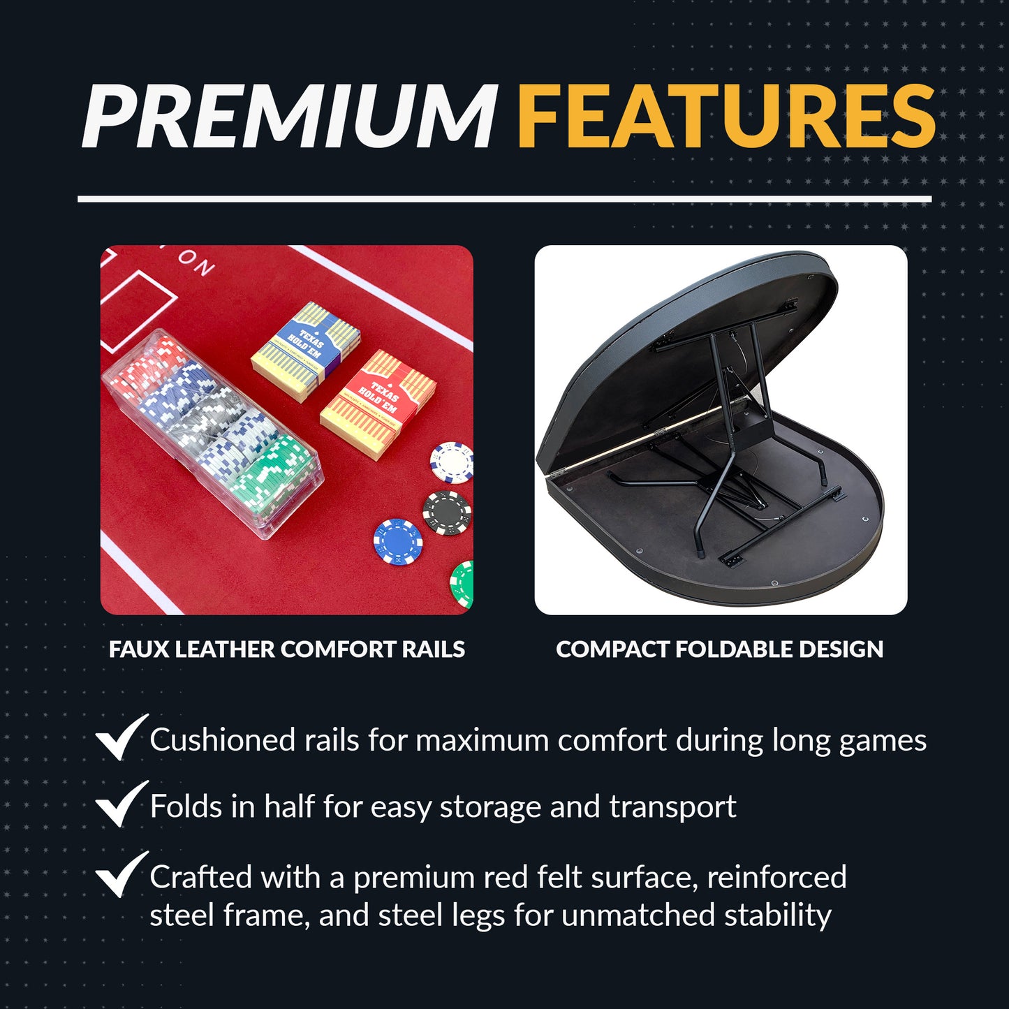 Fourth Street Folding Game Table- Hathaway