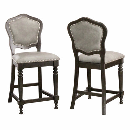 Sunset Trading Vegas Counter Height Upholstered Bar Stools - Set of 2