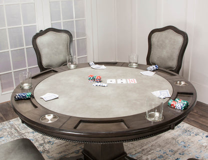 Sunset Trading Vegas 48" Convertible Dining & Card Table - Reversible Round Game Table