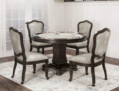 Sunset Trading Vegas 48" Convertible Dining & Card Table - Reversible Round Game Table