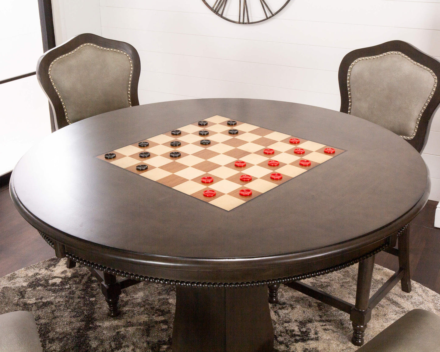 Sunset Trading Vegas 3-Piece Counter Height Convertible Card & Game Table Set - 42" Round