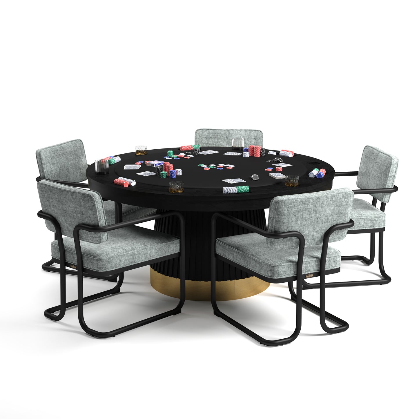 Prohibition Poker Table Bundle 60"- RAM Game Room