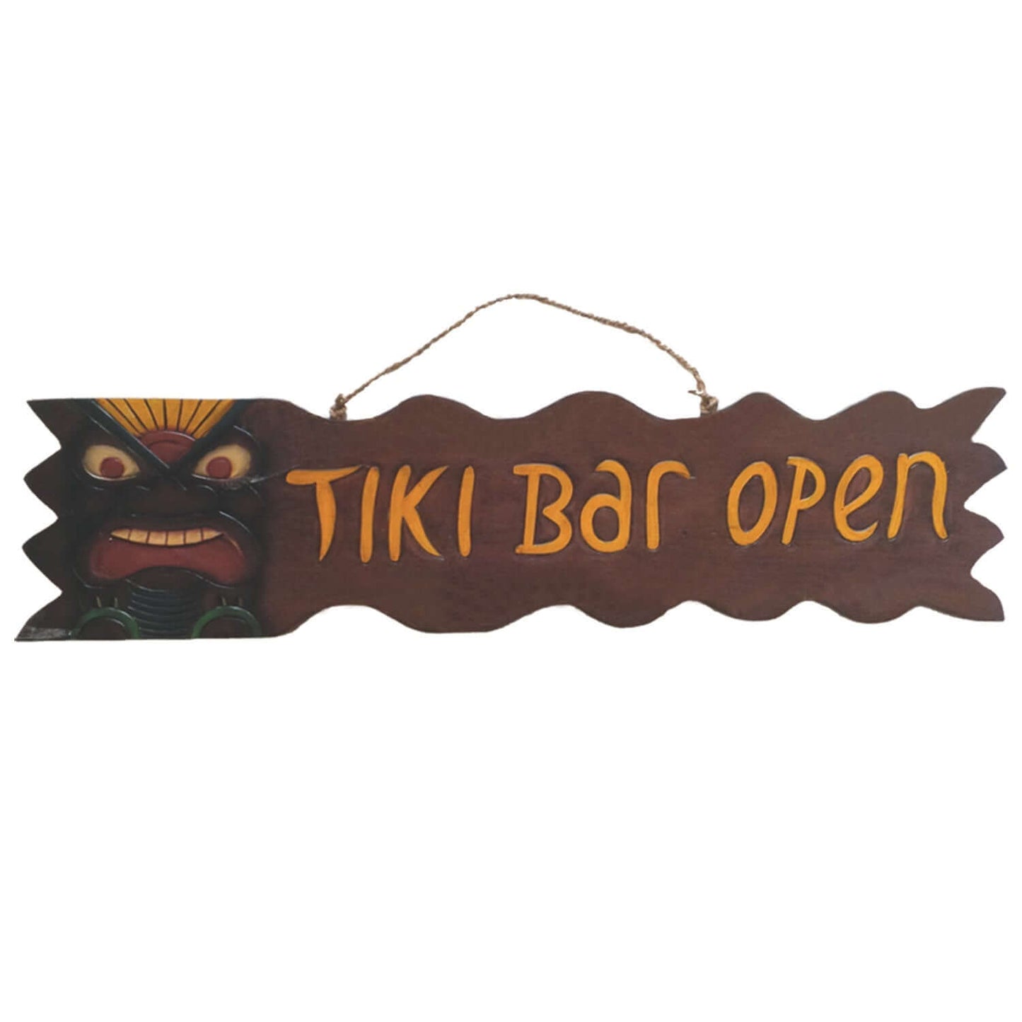 Ram Game Room Tiki Bar Open Sign in - Professional Wall Sign for Poker and Game Rooms
