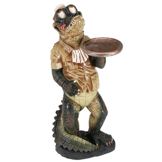 Ram Game Room Gator Waiter * in - Professional Statue for Poker and Game Rooms