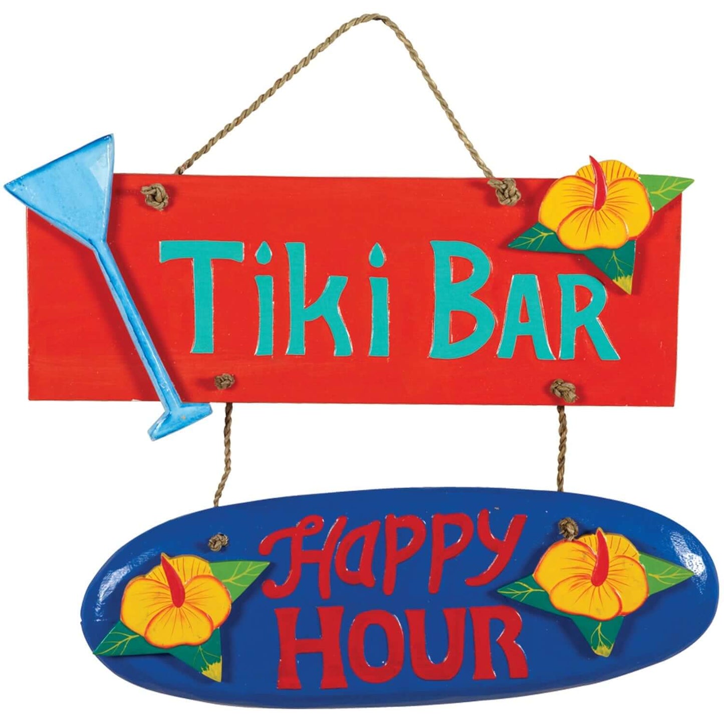 Ram Game Room Tiki Bar/Happy Hour in - Professional Wall Sign for Poker and Game Rooms