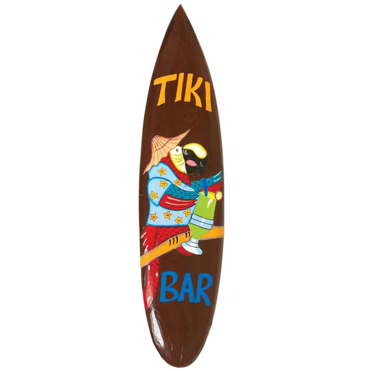 Ram Game Room Tiki Bar Surfboard in - Professional Wall Decor for Poker and Game Rooms