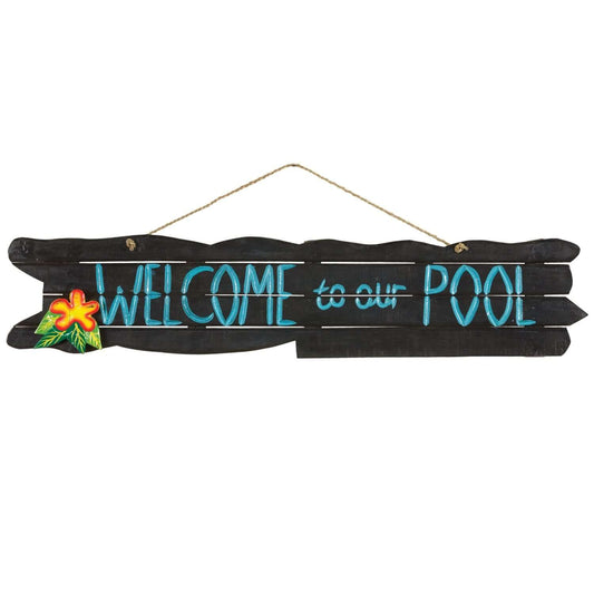 Ram Game Room Welcome To Our Pool in - Professional Wall Sign for Poker and Game Rooms