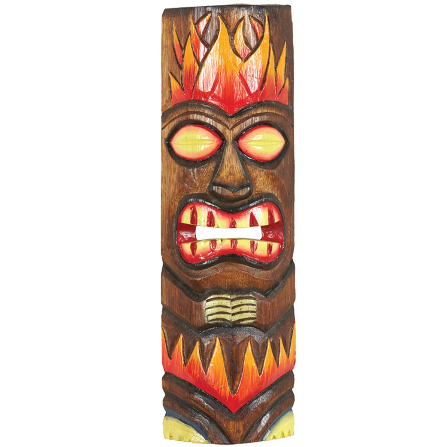 Ram Game Room Small Fire Tiki Mask in - Professional Wall Decor for Poker and Game Rooms