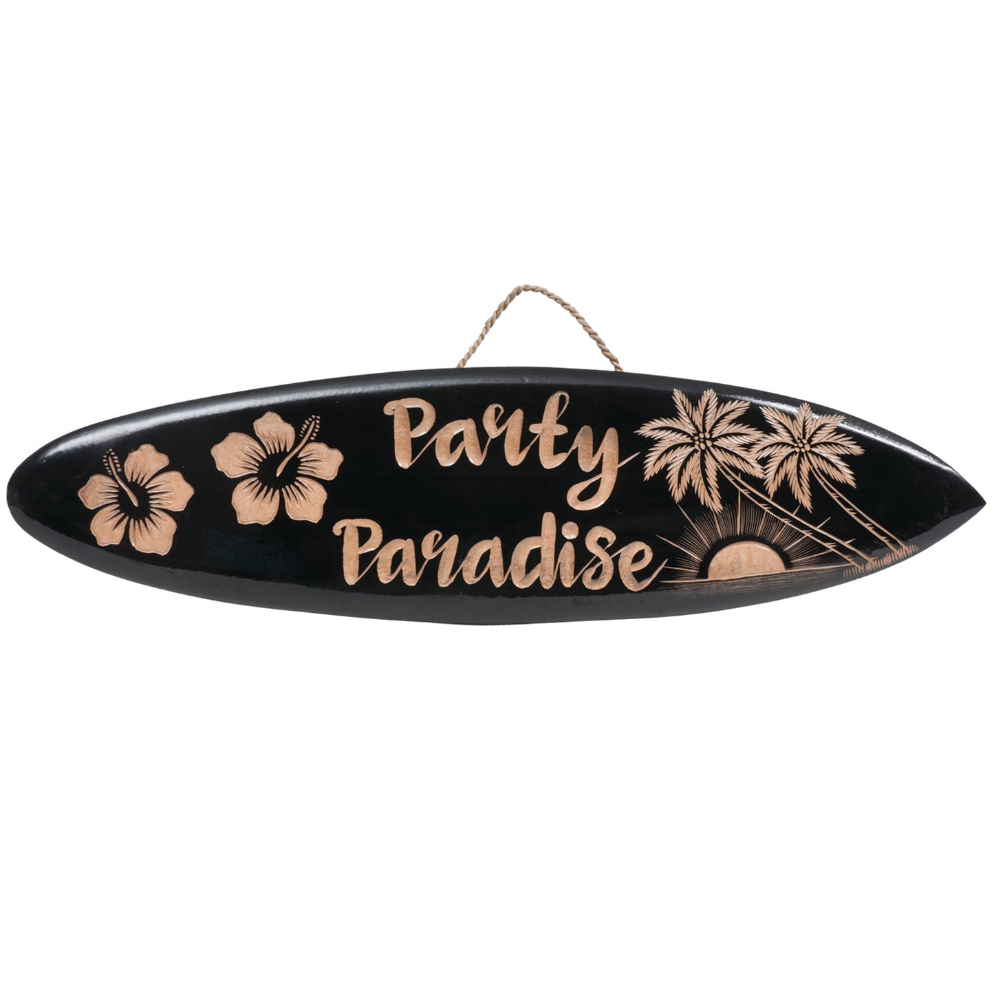 Ram Game Room Party Paradise Surfboard in - Professional Wall Decor for Poker and Game Rooms