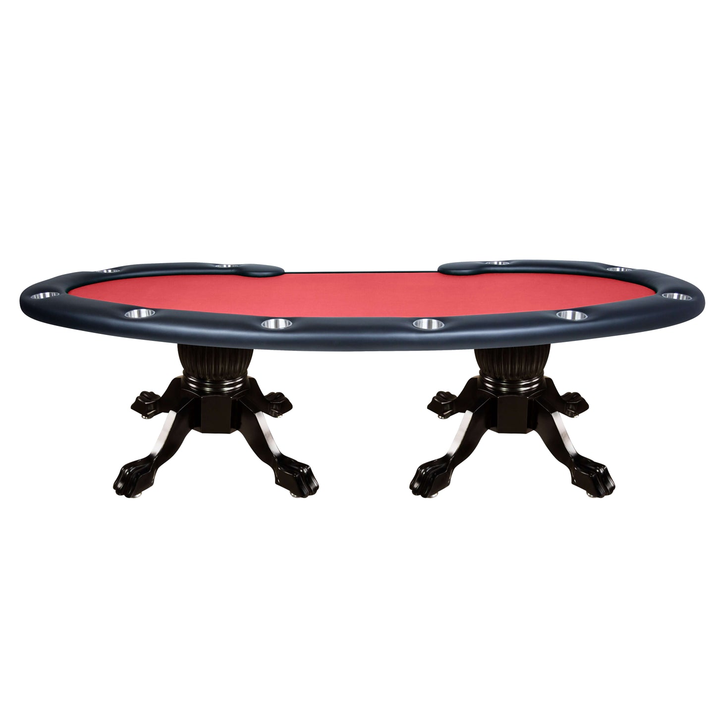 Red Standard- The Prestige X Poker Table in Red Felt - Professional Poker Table for Poker and Game Rooms