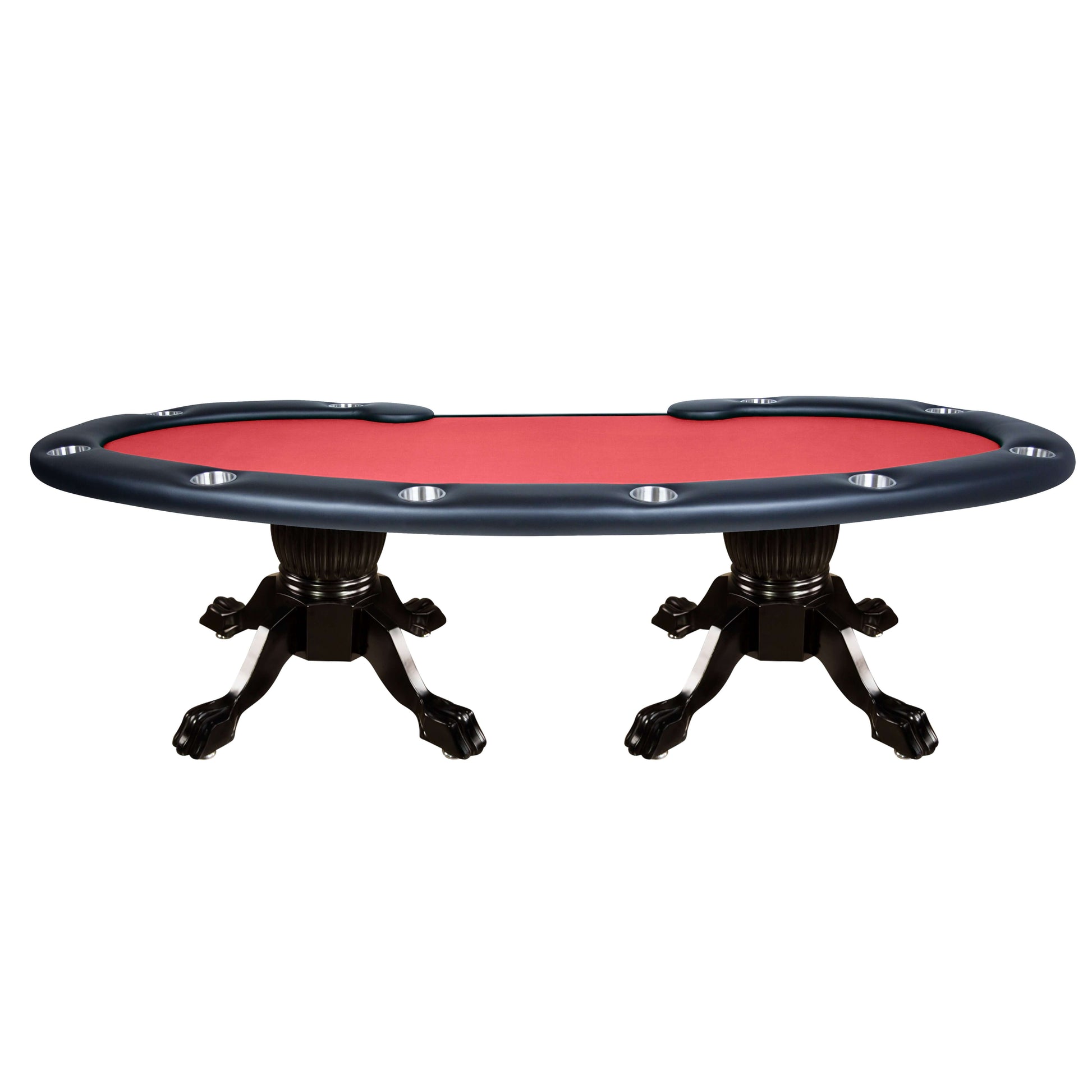 Red Standard- The Prestige X Poker Table in Red Felt - Professional Poker Table for Poker and Game Rooms