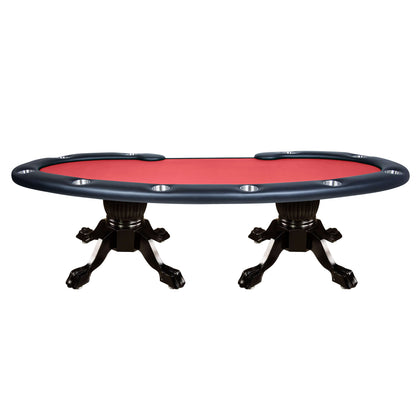 Red Standard- The Prestige X Poker Table in Red Felt - Professional Poker Table for Poker and Game Rooms