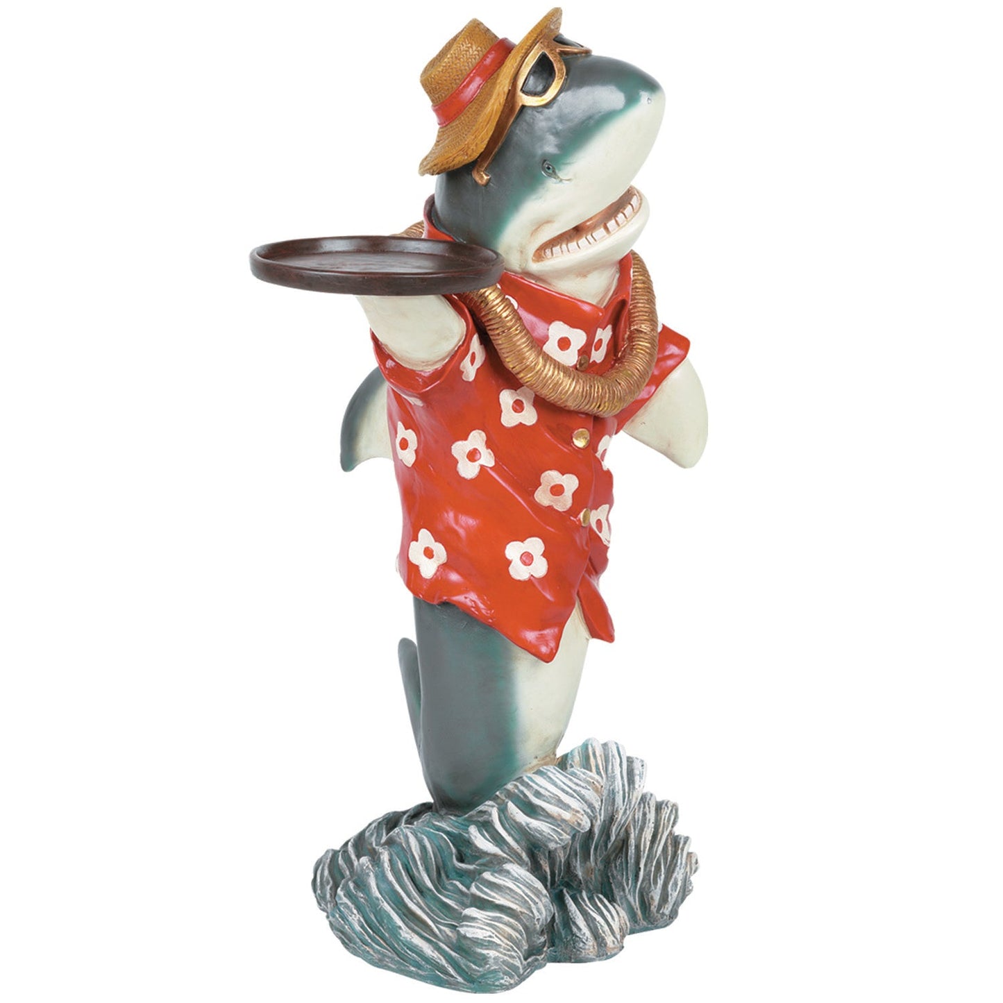 Ram Game Room Shark Waiter-35"H in - Professional Statue for Poker and Game Rooms