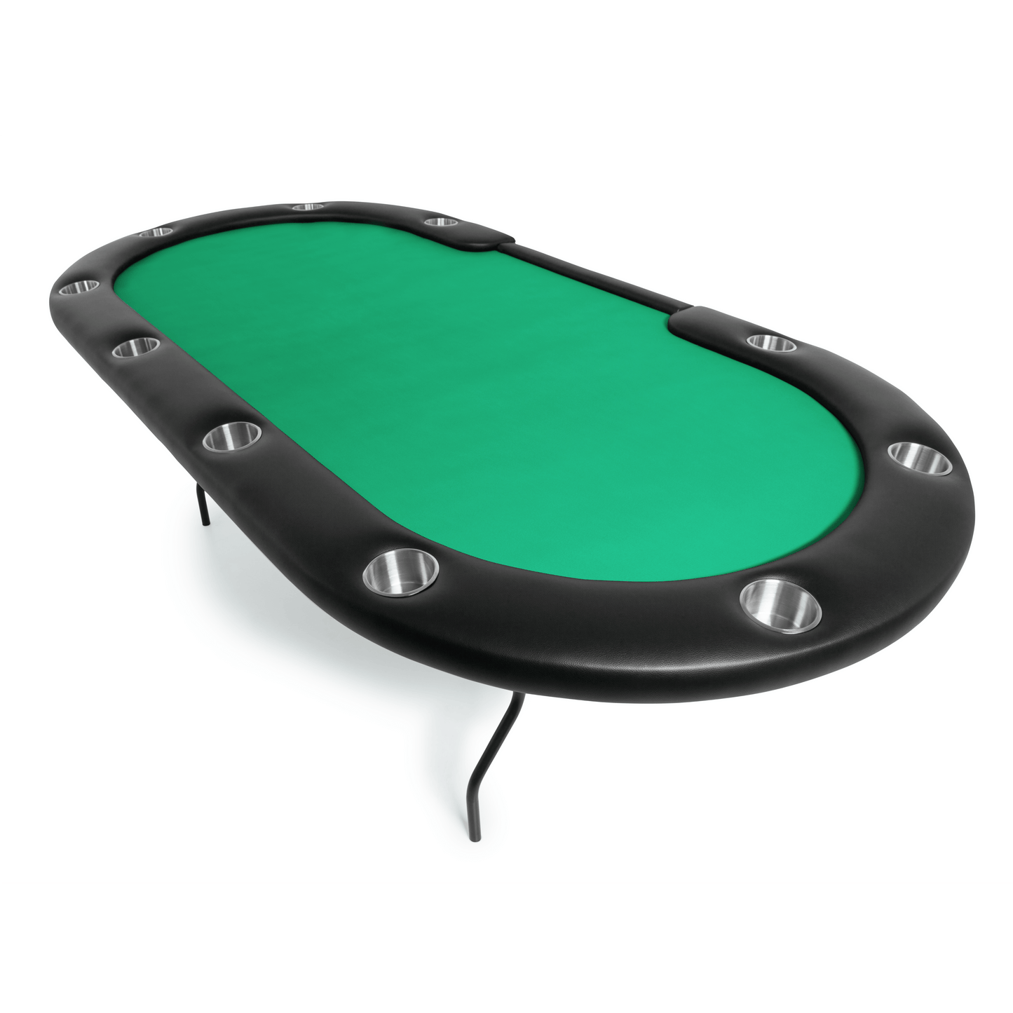 Green Standard- Aces Pro Green Professional Folding Poker Table - 10 Player Oval Design