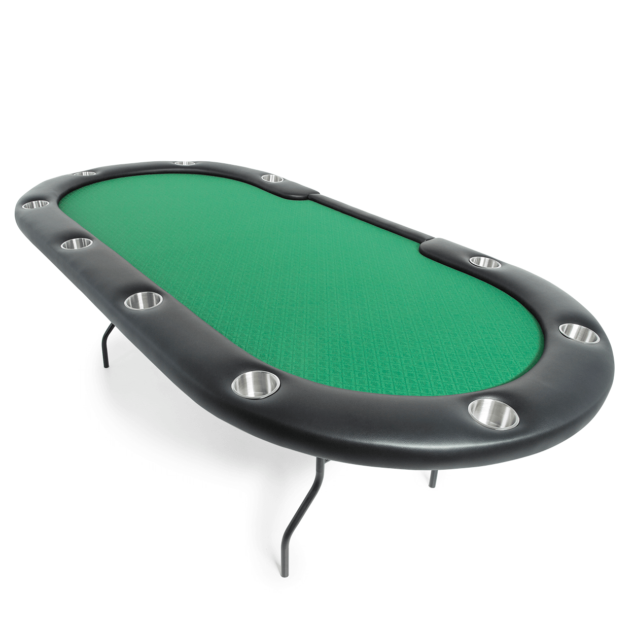 Green Suited Water Resistant - Aces Pro Plus Professional Folding Poker Table - 10 Player Capacity with Green Water Resistant Felt