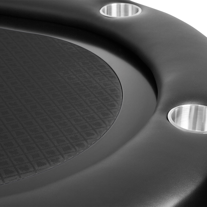 The Elite Poker Table — BBO Poker Tables in Black Water Resistant Felt detailed - Professional Poker Table for Poker and Game Rooms