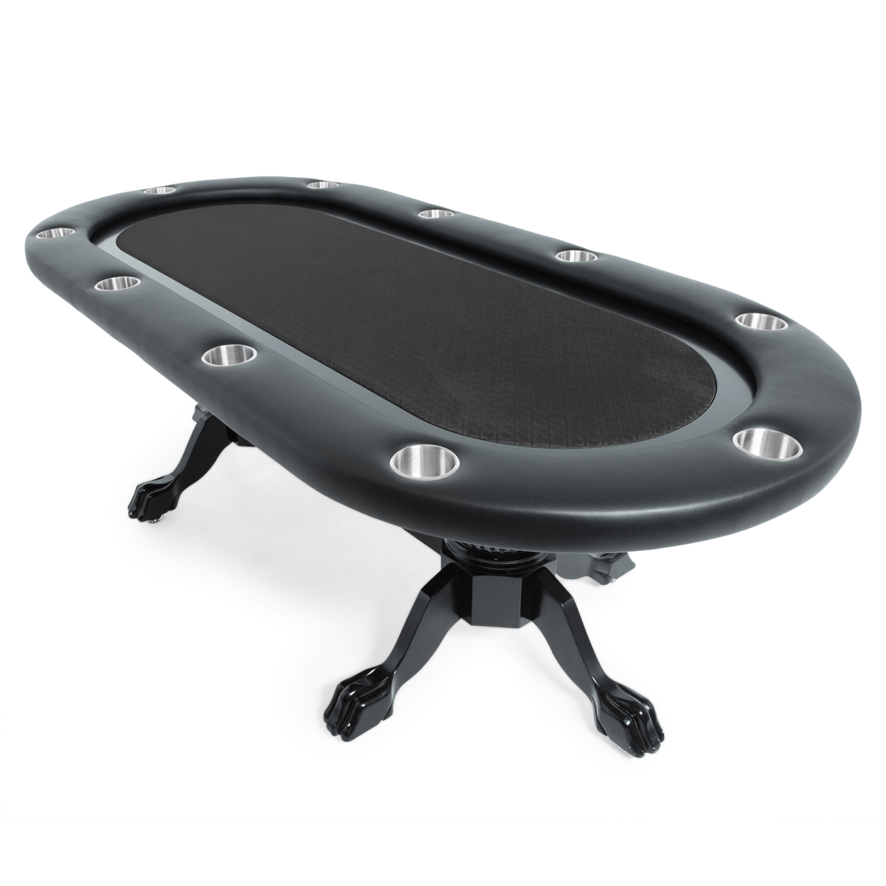 Black Suited Water Resistant - The Elite Poker Table — BBO Poker Tables in black Water Resistant Felt - Professional Poker Table for Poker and Game Rooms