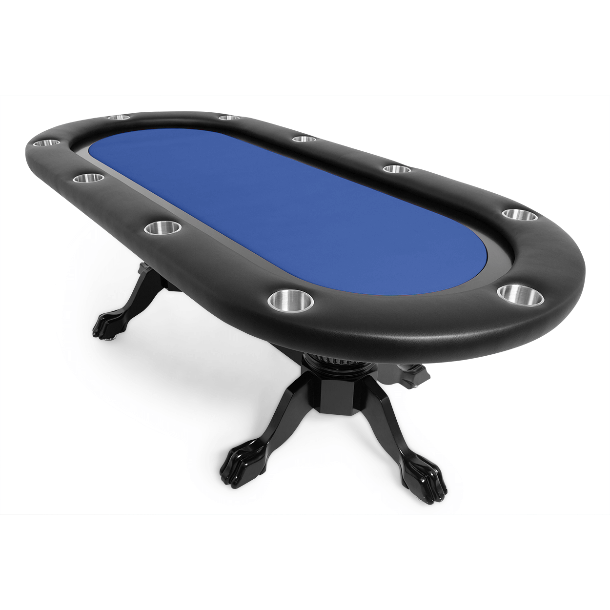 Blue Standard- The Elite Poker Table — BBO Poker Tables in Blue Felt - Professional Poker Table for Poker and Game Rooms