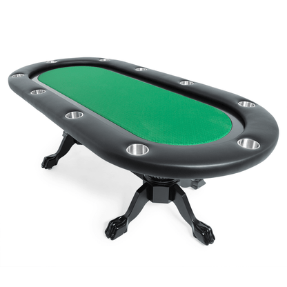 Green Suited Water Resistant - The Elite Poker Table — BBO Poker Tables in Green Water Resistant Felt - Professional Poker Table for Poker and Game Rooms