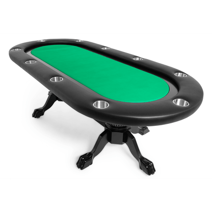Green Standard- BBO Elite Poker Table with 10-Player Oval Design
