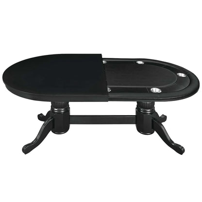 How to convert an 84 inch poker table into a dining table using a conversion top and Black Finish