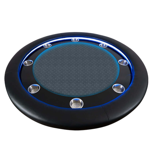 Ginza 55-Inch Round LED Poker Table with 16-Color Lighting System