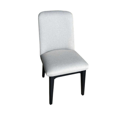 Heritage Poker Chairs Pair of 2 in Onyx Finish with Black Vinyl in front view