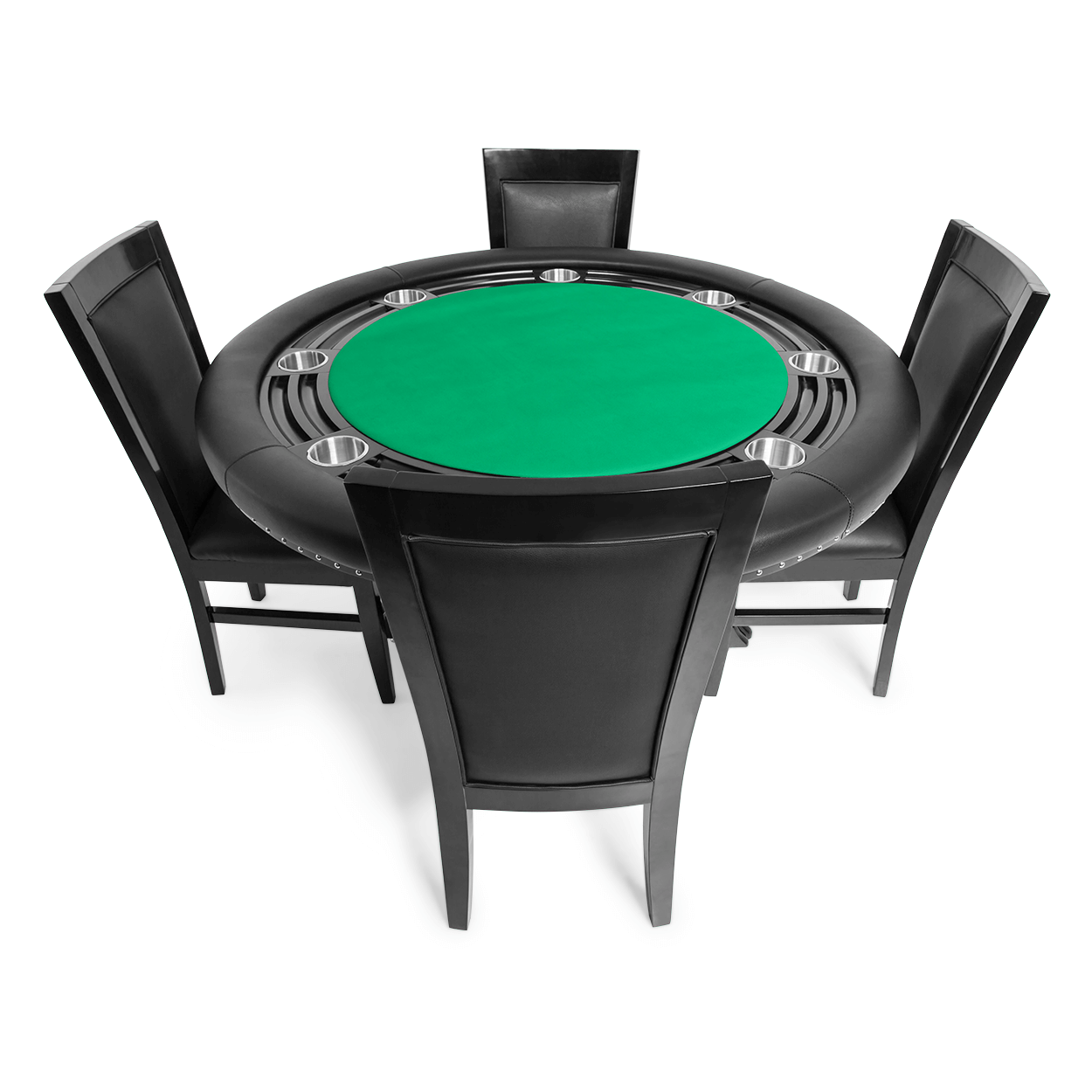  Green Standard- The Nighthawk- BBO Poker Tables in Green Felt - Professional Poker Table for Poker and Game Rooms
