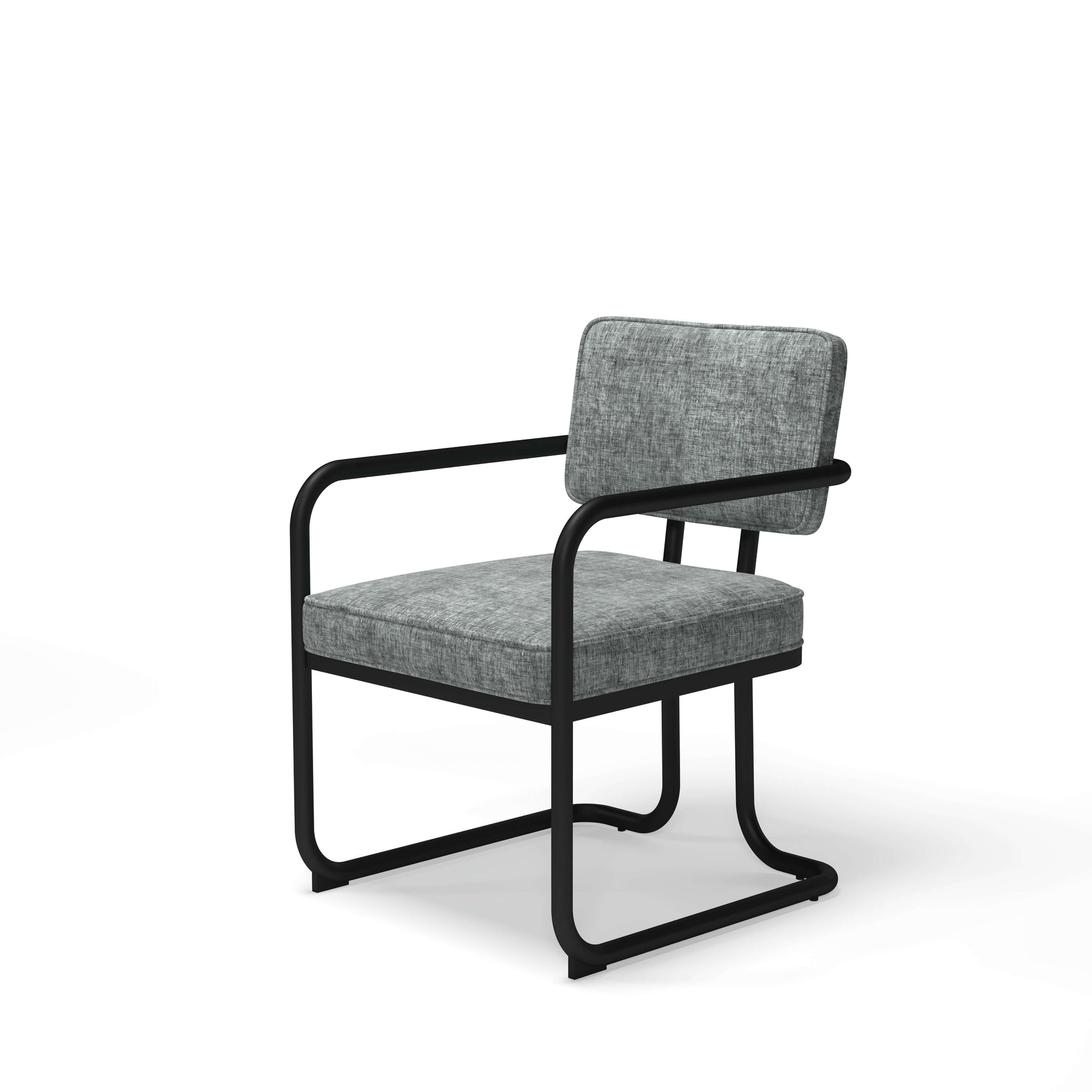 Prohibition Game Chair with Gray Cushion for a modern neutral look side angle