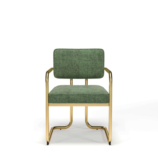 Prohibition Dining Chair with Green Cushion for a traditional casino look