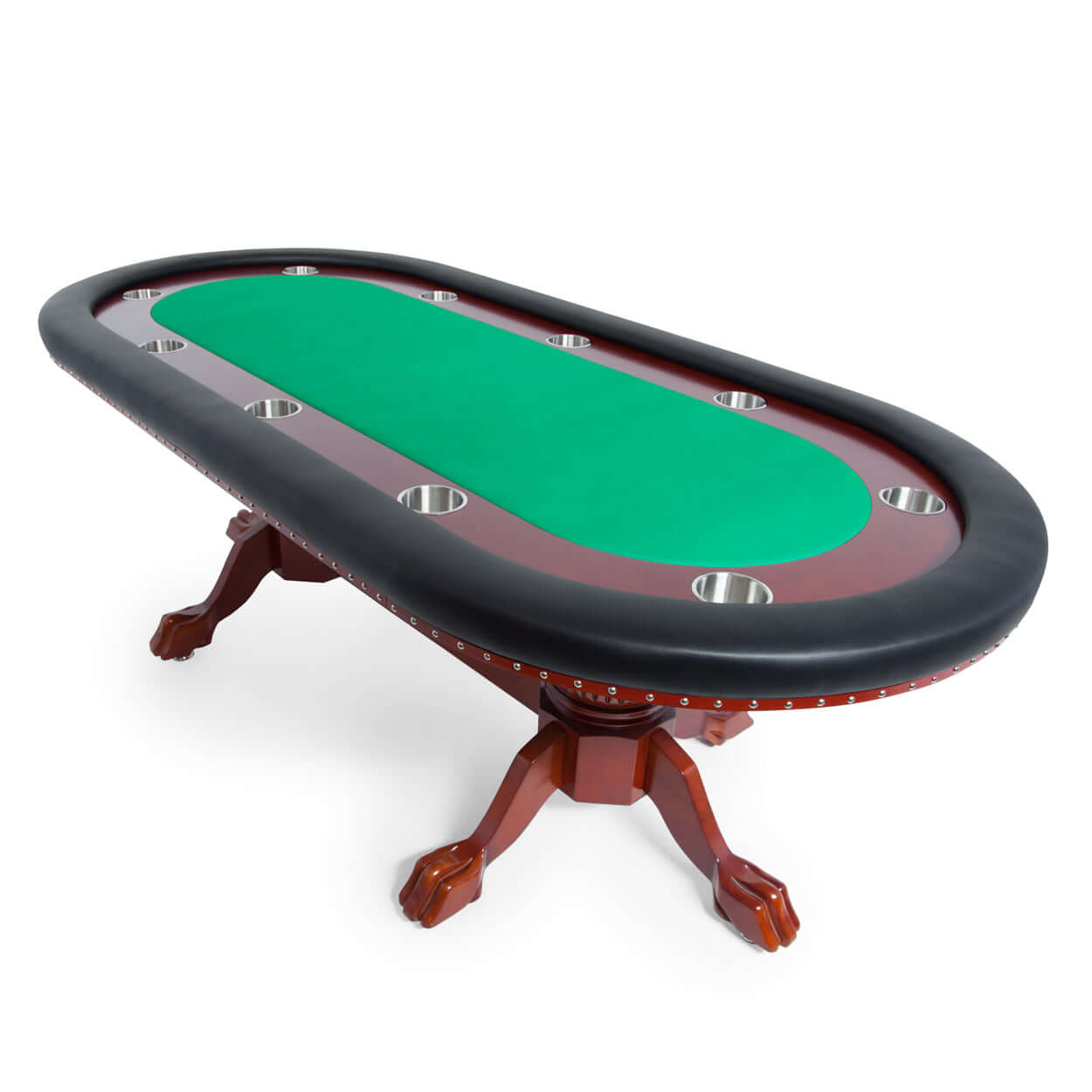 The Rockwell Poker Table — BBO Poker Tables Green Felt- Professional Poker Table for Poker and Game Rooms