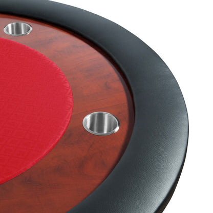 Ultimate Poker Table UPT - 10-Player Oval Folding Table in Red Water Resistant Felt Detail